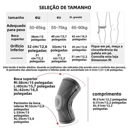 Imagem de Protetores De Joelho De Silicone Com Faixa De Suporte Para Patela E Compressão Meniscal Para Corrida