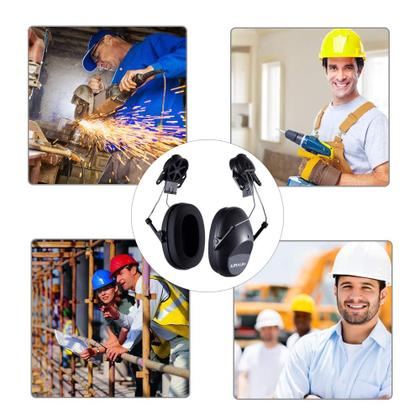 Imagem de Protetores de ouvido acopláveis ao capacete com cancelamento de ruído HUARUI Black