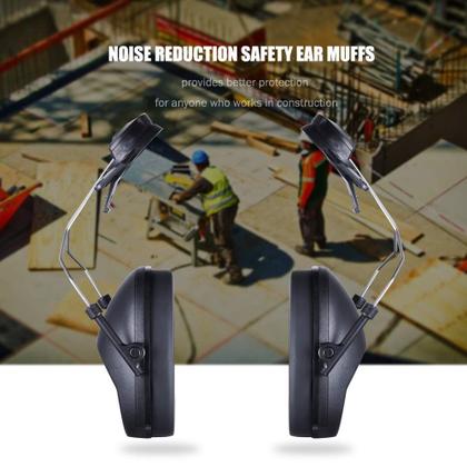 Imagem de Protetores de ouvido acopláveis ao capacete com cancelamento de ruído HUARUI Black