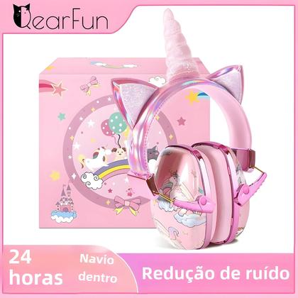 Imagem de Protetores de Ouvido com Cancelamento de Ruído para Crianças (22dB) - Segurança e Conforto