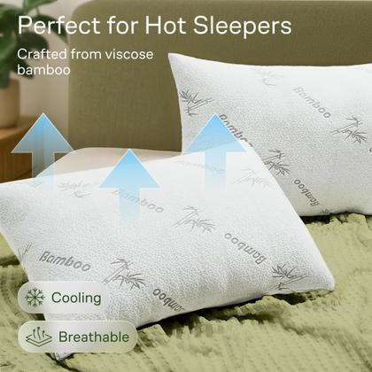 Imagem de Protetores de travesseiro Niagara Sleep Solution King Size, pacote com 2