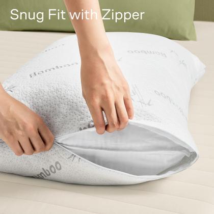 Imagem de Protetores de travesseiro Niagara Sleep Solution Queen Size, pacote com 2