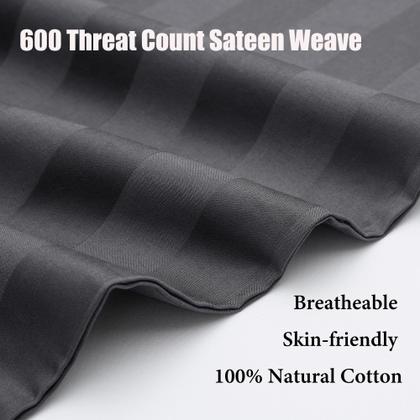 Imagem de Protetores de travesseiro Shunjie.Home 100% algodão 600 TC, cetim, pacote com 4 unidades