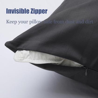 Imagem de Protetores de travesseiro Shunjie.Home 100% algodão 600 TC, cetim, pacote com 4 unidades