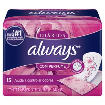 Imagem de Protetores Diários Always Com Perfume 15 Unidades