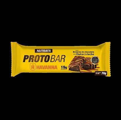 Imagem de Protobar sabor brownie de chocolate com dulce de leche havanna display c/ 8 barras de 70g - nutrata