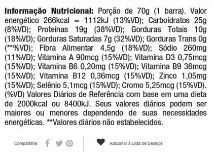 Imagem de Protobar sabor brownie de chocolate com dulce de leche havanna display c/ 8 barras de 70g - nutrata
