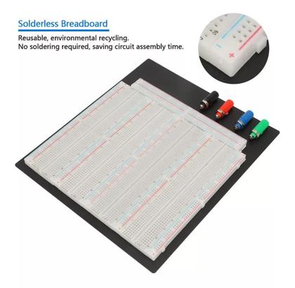 Imagem de Protoboard 3220 Pontos Furos com Base de Metal e Conectores ZY-208