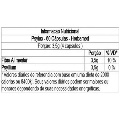 Imagem de Psylax Psyllium Plantago Ovata 60 Capsulas Herbamed