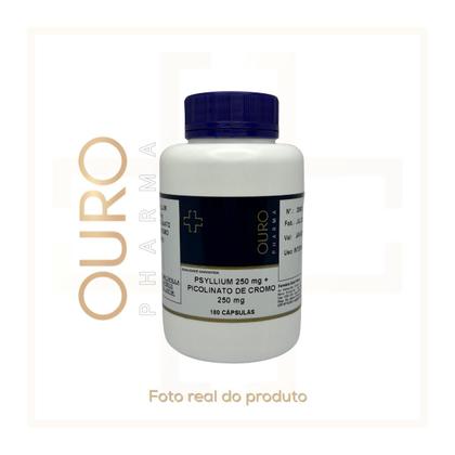Imagem de PSYLLIUM 250mg + PICOLINATO DE CROMO 250mcg 100% Natural 60, 120 ou 180 Cápsulas