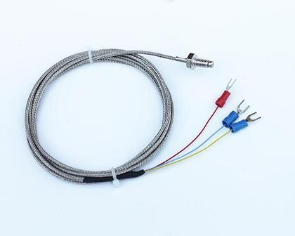 Imagem de Pt100 rosca 6mm cabo 3 metros range -50 a 450 graus