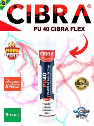 Imagem de Pu 40 Cola Selante De Poliuretano Cibra Flex 400g Branco/Cinza/Preto