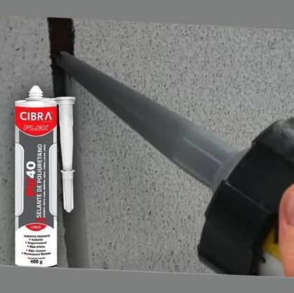 Imagem de Pu 40 Cola Selante De Poliuretano Cibra Flex 400g Branco/Cinza/Preto