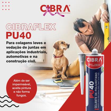 Imagem de Pu 40 Cola Selante De Poliuretano Cibra Flex 400g Branco/Cinza/Preto