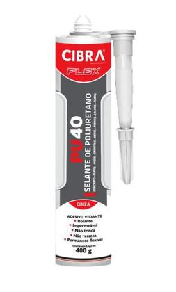 Imagem de Pu 40 Cola Selante De Poliuretano Cibra Flex 400g Branco/Cinza/Preto