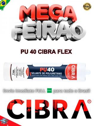 Imagem de Pu 40 Cola Selante De Poliuretano Cibra Flex 400g Kit c/2 unid. Branco / Cinza / Preto