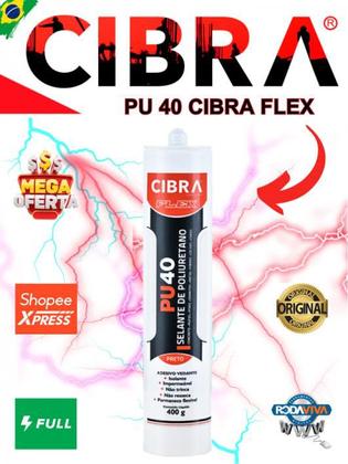 Imagem de Pu 40 Cola Selante De Poliuretano Cibra Flex 400g Kit c/2 unid. Branco / Cinza / Preto