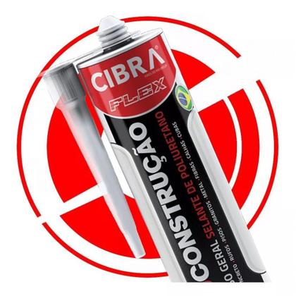 Imagem de Pu Construção Cola Selante de Poliuretano Cibra flex 400g Preto - Caixa c/ 24 Unid. CIBRA SELANTES