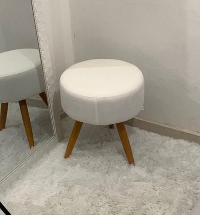 Imagem de Puf, Puff Para Sala Redondo Pé Palito Suede Cores