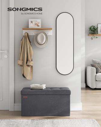 Imagem de Pufe de Armazenamento Dobrável SONGMICS 89L - Cinza Escuro (ULSF045G01)