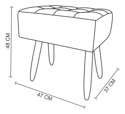 Imagem de Pufe pé palito quadrado
