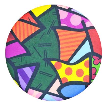 Imagem de Puff Banqueta Redondo Classic Para Sala Quarto Estampado Suede