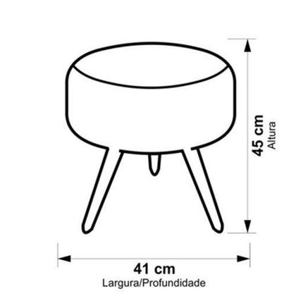 Imagem de Puff Banqueta Redondo Classic Suede Azul Turquesa - SA Móveis