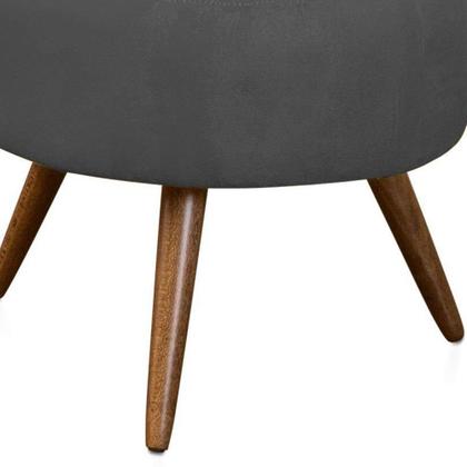 Imagem de Puff Banqueta Redondo Classic Suede Cinza - SA Móveis