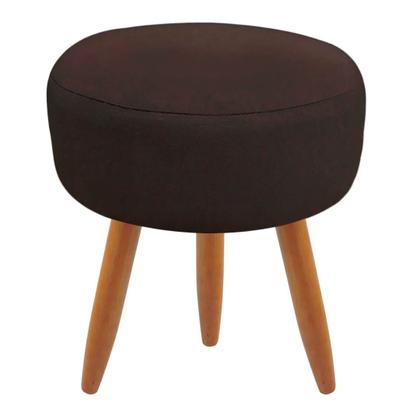 Imagem de Puff Banqueta Redondo Classic Suede Para Sala Quarto Escritório