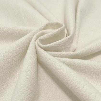 Imagem de Puff Baú Bella 140cm Pés Madeira Bouclé Off White - sallar home