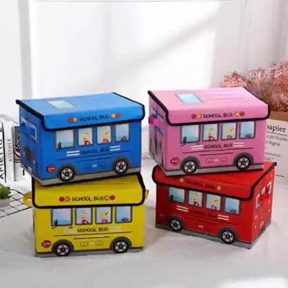 Imagem de Puff baú caixa organizadora de brinquedos porta treco roupa sapato multiuso menino menina decorativo