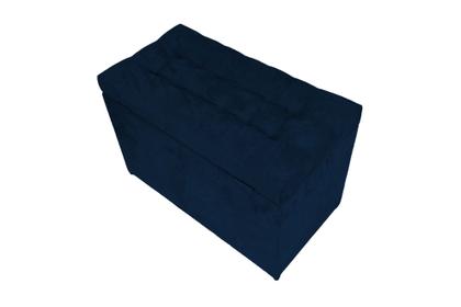 Imagem de Puff baú estofado retangular - 68 cm - azul marinho - 100% mdf