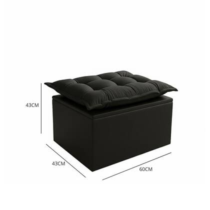 Imagem de Puff Baú Opala Decorativo Organizador Quarto e Sala