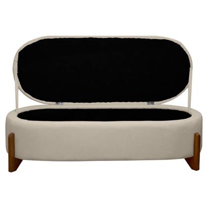 Imagem de Puff Baú Organizador de Sapatos Thor Para Cama Queen Bouclé