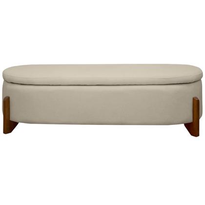 Imagem de Puff Baú Organizador de Sapatos Thor Para Cama Queen Bouclé