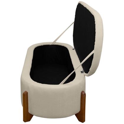 Imagem de Puff Baú Organizador de Sapatos Thor Para Cama Queen Bouclé