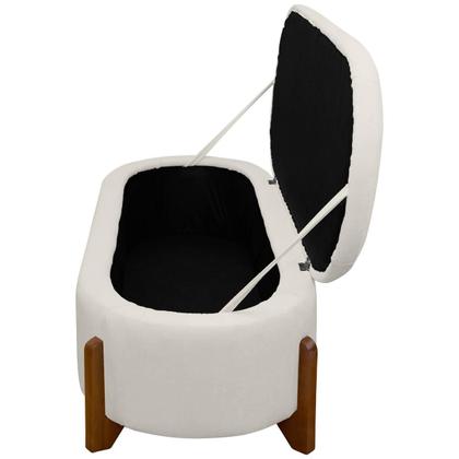 Imagem de Puff Baú Organizador de Sapatos Thor Para Cama Queen Bouclé