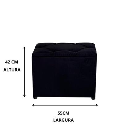 Imagem de Puff Baú Retangular Decore Seu Escritório Quarto Sala Cozinha