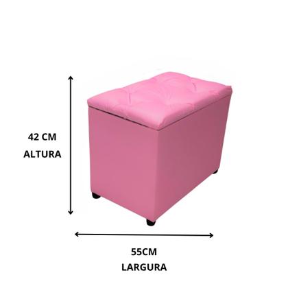 Imagem de Puff Baú Retangular Decore Seu Escritório Quarto Sala Cozinha