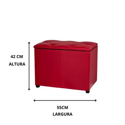 Imagem de Puff Baú Retangular Decore Seu Escritório Quarto Sala Cozinha