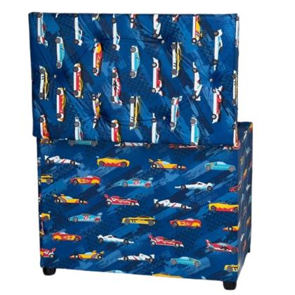 Imagem de Puff Baú Retangular Espaçoso Guarda Objetos Brinquedos Livros