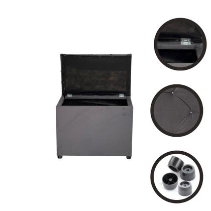 Imagem de Puff Baú Retangular Guarda Volume Escritório Quarto Sala