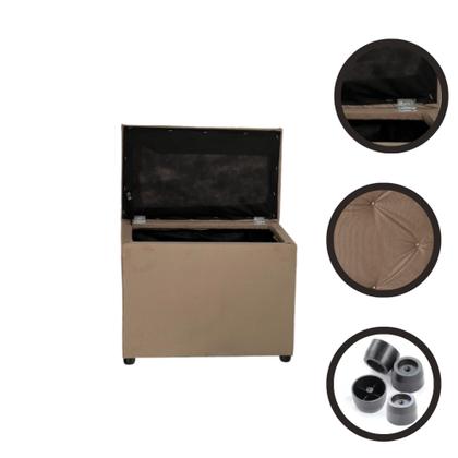 Imagem de Puff Baú Retangular Guarda Volume Escritório Quarto Sala