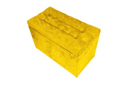Imagem de Puff baú retangular para sala, quarto c/ pistão á gás - amarelo
