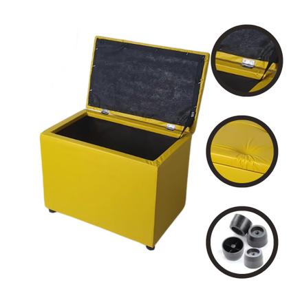 Imagem de Puff Baú Retangular Pufe Conforto Apoio Guarda Objetos brinquedos