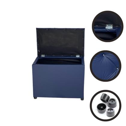 Imagem de Puff Baú Retangular Pufe Conforto Apoio Guarda Objetos brinquedos