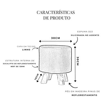 Imagem de Puff Beni Redondo 28cm Qualquer Ambiente