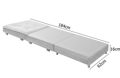 Imagem de Puff Cama Dobrável / Puff Que Vira Colchão - Cinza