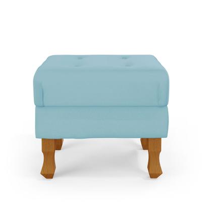 Imagem de Puff Canis com baú interno Couro Azul Bebê