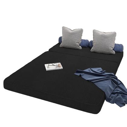 Imagem de Puff Colchonete Casal 3 em 1 Colchão Dobrável Sofá Multiuso Quarto Sala Móveis Bonatto